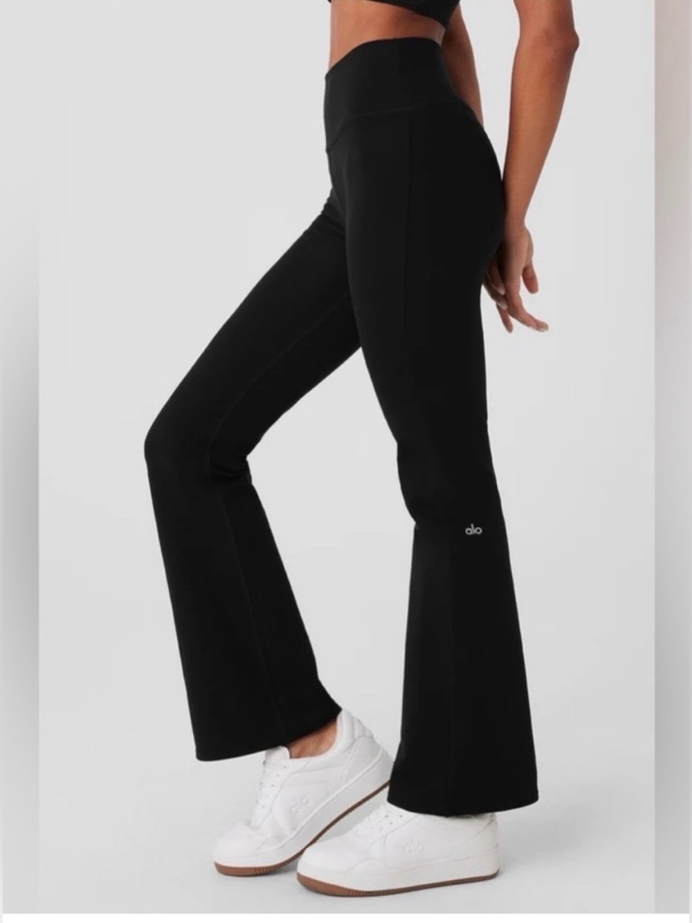 ALO Yoga Black High-Rise Flare Leggings Size Small NWOT